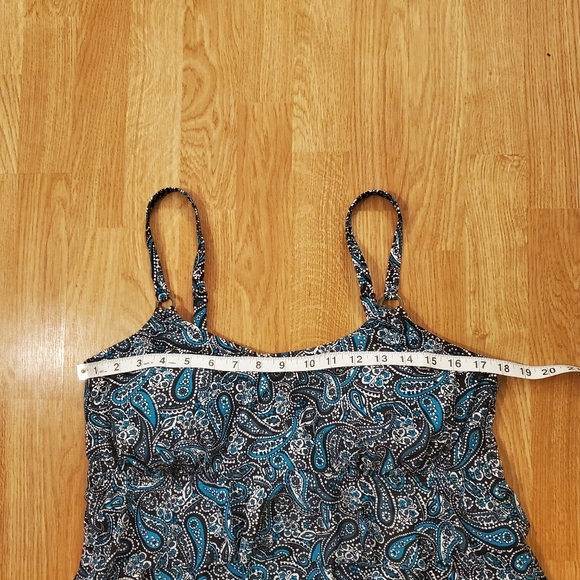Island Escape Paisley Underwire Tankini Top- NEW - Picture 7 of 11